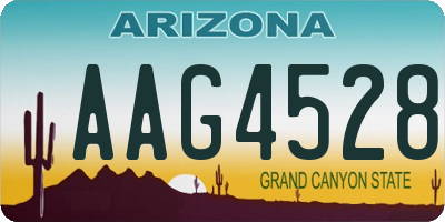AZ license plate AAG4528