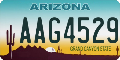 AZ license plate AAG4529