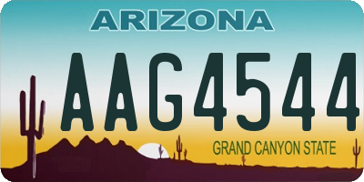 AZ license plate AAG4544