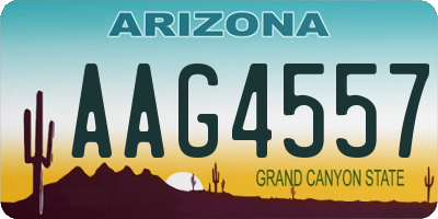 AZ license plate AAG4557