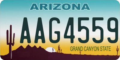 AZ license plate AAG4559