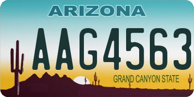 AZ license plate AAG4563