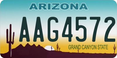 AZ license plate AAG4572
