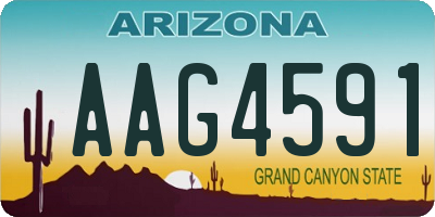 AZ license plate AAG4591