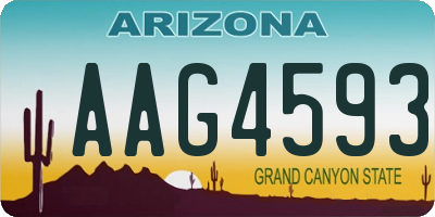 AZ license plate AAG4593