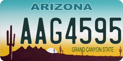 AZ license plate AAG4595