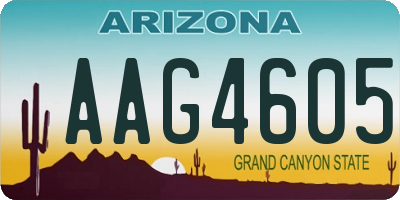 AZ license plate AAG4605