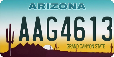 AZ license plate AAG4613