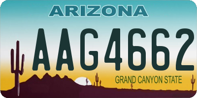 AZ license plate AAG4662