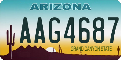 AZ license plate AAG4687