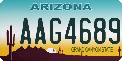 AZ license plate AAG4689