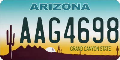 AZ license plate AAG4698