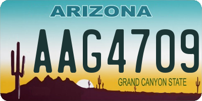 AZ license plate AAG4709