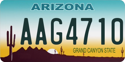 AZ license plate AAG4710