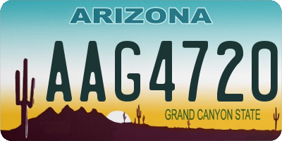 AZ license plate AAG4720
