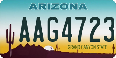 AZ license plate AAG4723