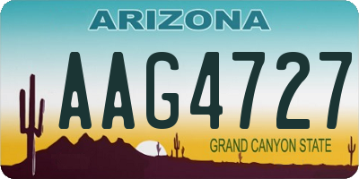 AZ license plate AAG4727