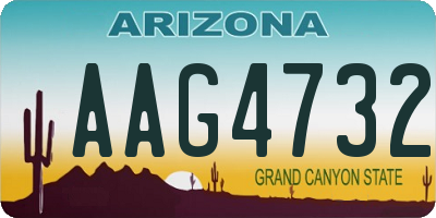 AZ license plate AAG4732