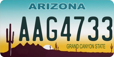AZ license plate AAG4733