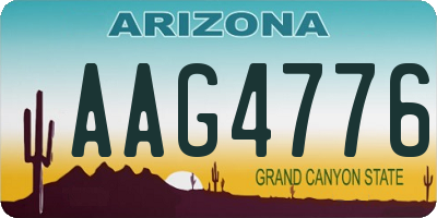 AZ license plate AAG4776