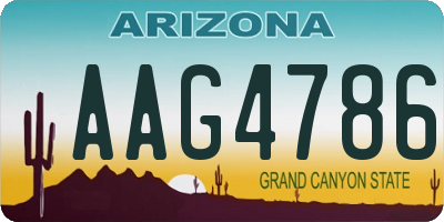 AZ license plate AAG4786