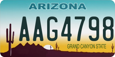 AZ license plate AAG4798