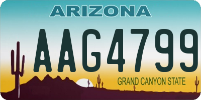 AZ license plate AAG4799