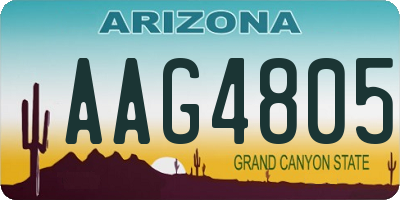 AZ license plate AAG4805