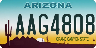 AZ license plate AAG4808