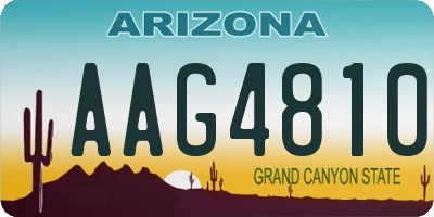 AZ license plate AAG4810