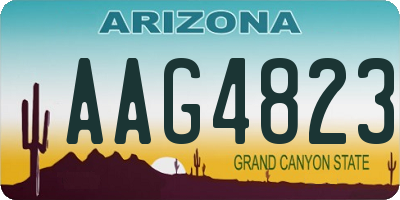 AZ license plate AAG4823