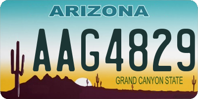 AZ license plate AAG4829