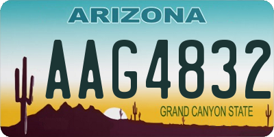 AZ license plate AAG4832