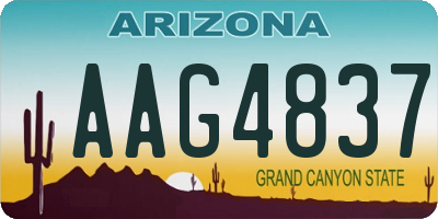 AZ license plate AAG4837