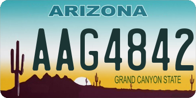 AZ license plate AAG4842