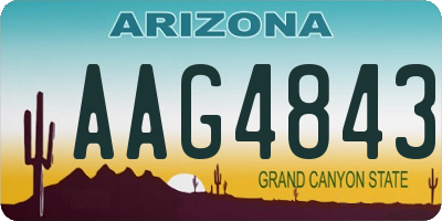 AZ license plate AAG4843