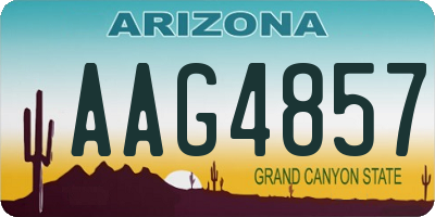 AZ license plate AAG4857
