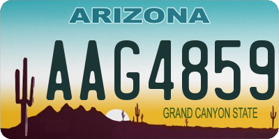 AZ license plate AAG4859