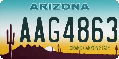 AZ license plate AAG4863