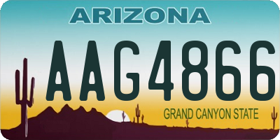AZ license plate AAG4866