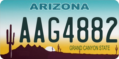 AZ license plate AAG4882