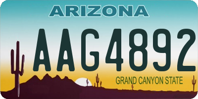 AZ license plate AAG4892