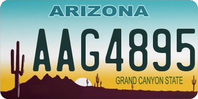 AZ license plate AAG4895