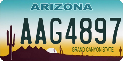 AZ license plate AAG4897