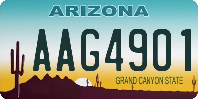 AZ license plate AAG4901