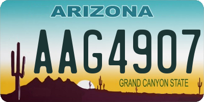 AZ license plate AAG4907