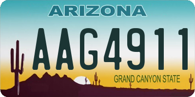 AZ license plate AAG4911