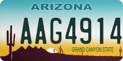 AZ license plate AAG4914