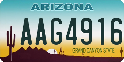 AZ license plate AAG4916