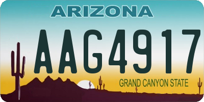 AZ license plate AAG4917